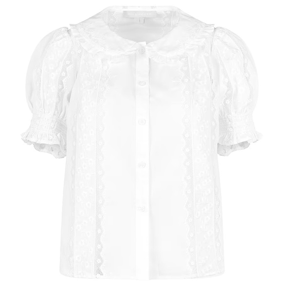Hill House the Adelaide Top in White Broderie - Picture 4 of 10